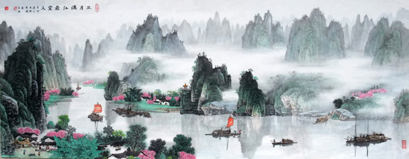 三月漓江最宜人180x70